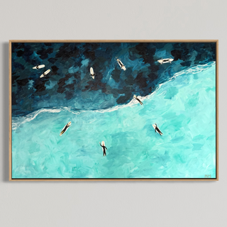 Turquoise Surfers  36" x 24"