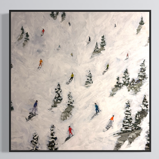 Party Skiers, 32"x32"